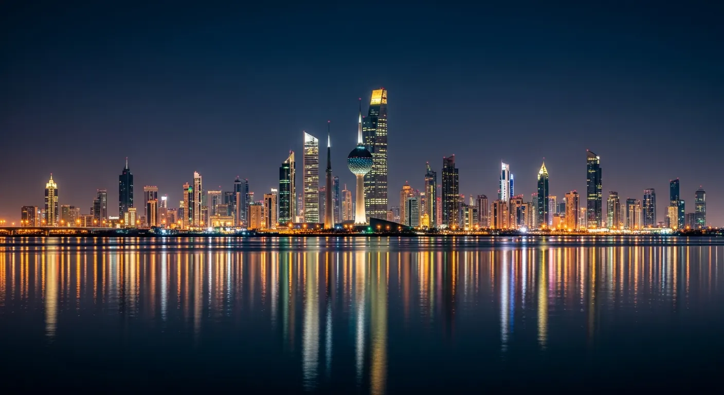 Kuwait City skyline for the GulfMoveIQ Kuwait expat guide